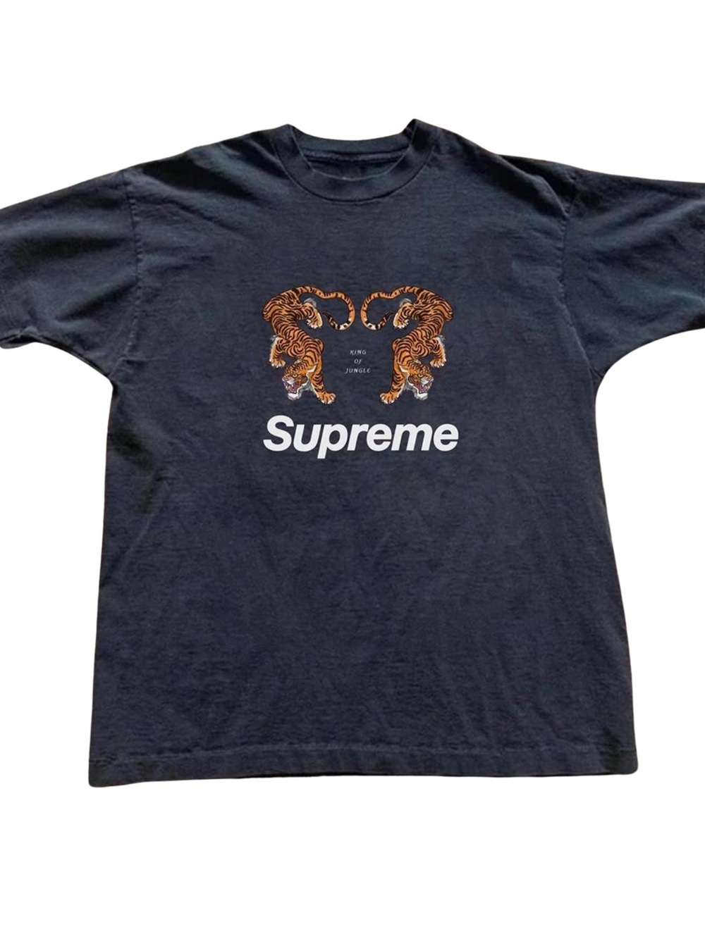 Gildan Black Tiger Graphic Tee - Crewneck Shirt
